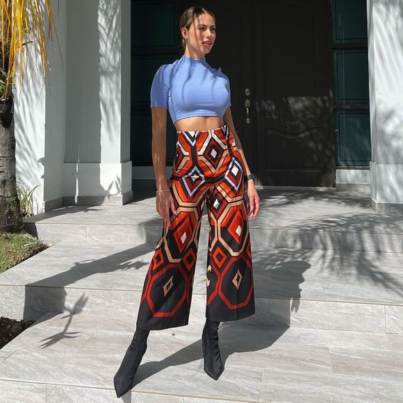 BLOGGER'S FAVE! Zara Retro High Waisted Culottes NWT - Picture 9 of 17